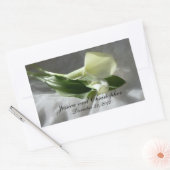 Sticker Rectangulaire Calla Lilies sur le Mariage de dentelle blanche (Enveloppe)