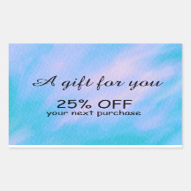 Calligraphie simple aquarelle personnalisée Sticke