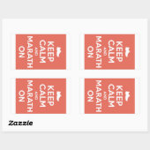 Sticker Rectangulaire Calme et marathon (Feuille)