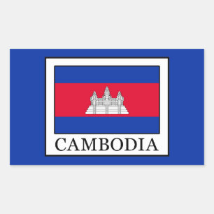 Sticker Rectangulaire Cambodge
