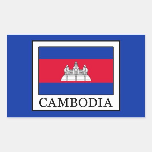 Sticker Rectangulaire Cambodge (Devant)