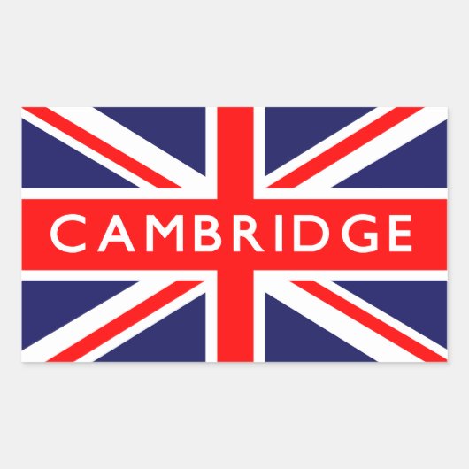 Sticker Rectangulaire Cambridge : Drapeau britannique (Devant)