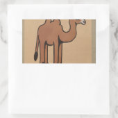 Sticker Rectangulaire Camel - Colorful Antiquarian Book Illustration (Sac)