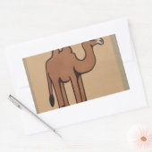 Sticker Rectangulaire Camel - Colorful Antiquarian Book Illustration (Enveloppe)