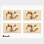 Sticker Rectangulaire Camels de Petra 2007 (Feuille)