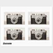 Sticker Rectangulaire Caméra Comète vintage (Feuille)