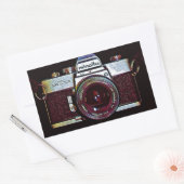 Sticker Rectangulaire Caméra manuelle vintage reflex (Enveloppe)
