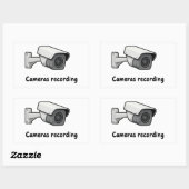 Sticker Rectangulaire cameras recording (Feuille)