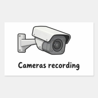 Sticker Rectangulaire cameras recording