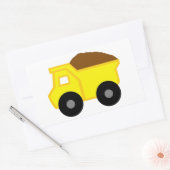Sticker Rectangulaire Camion à vidange jaune (Enveloppe)