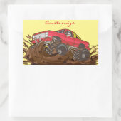 Sticker Rectangulaire Camion de boue à 4 roues Thunder_Cove (Sac)