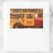 Sticker Rectangulaire Camion de Nourriture Classique (Sac)