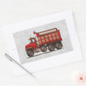 Sticker Rectangulaire Camion de vidange de gravier mignon (Enveloppe)