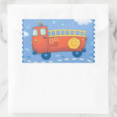 Sticker Rectangulaire Camion d'incendie (Sac)