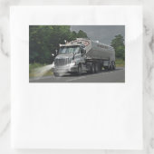 Sticker Rectangulaire Camion gris de réservoir d'alimentation de bétail (Sac)