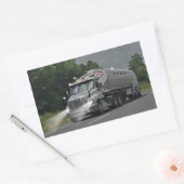 Sticker Rectangulaire Camion gris de réservoir d'alimentation de bétail (Enveloppe)