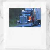 Sticker Rectangulaire Camions, Big Rig Cargo Truck Art (Sac)