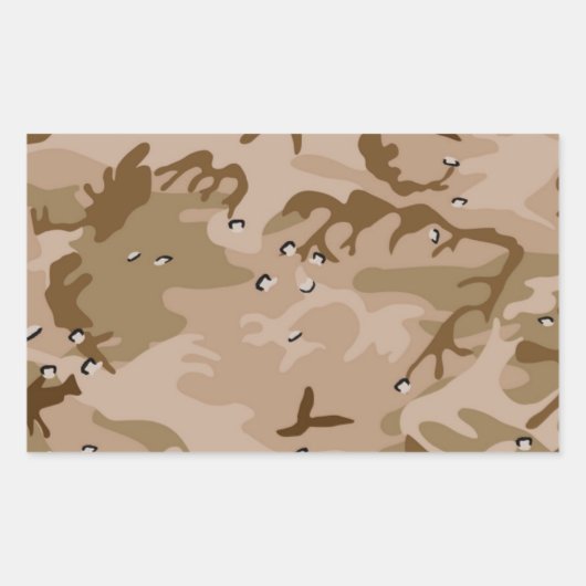 Sticker Rectangulaire Camo du désert (Devant)