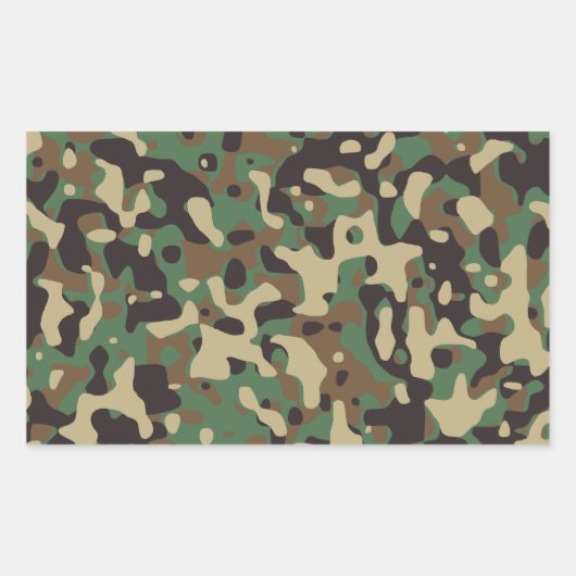 Sticker Rectangulaire Camo forêt (Devant)
