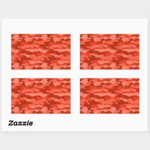 Sticker Rectangulaire Camo monochrome Soda orange
