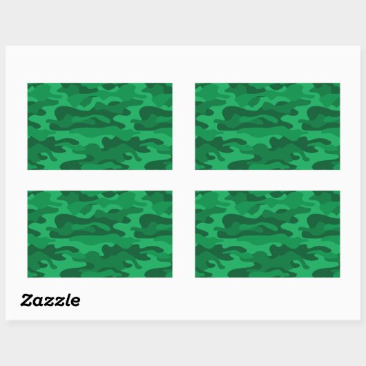 Sticker Rectangulaire Camo Monocolor Vert Espagnol (Feuille)