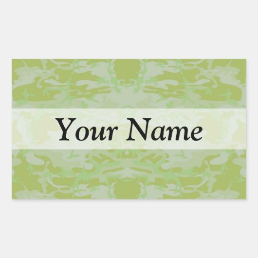 Sticker Rectangulaire Camo vert (Devant)