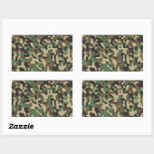 Sticker Rectangulaire Camo Woodland (Feuille)