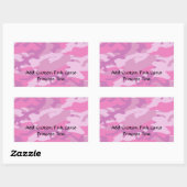 Sticker Rectangulaire Camoflauge rose (Feuille)