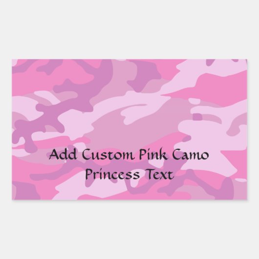 Sticker Rectangulaire Camoflauge rose (Devant)