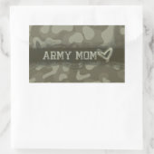 Sticker Rectangulaire Camouflage Armée Maman Coeur d'amour (Sac)