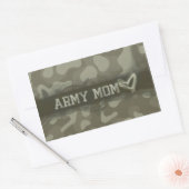 Sticker Rectangulaire Camouflage Armée Maman Coeur d'amour (Enveloppe)