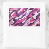 Sticker Rectangulaire camouflage blanc rose violet (Sac)