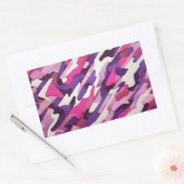 Sticker Rectangulaire camouflage blanc rose violet (Enveloppe)