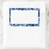 Sticker Rectangulaire Camouflage bleu ciel numérique - avec blanc (Sac)