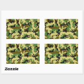 Sticker Rectangulaire Camouflage des bois (Feuille)