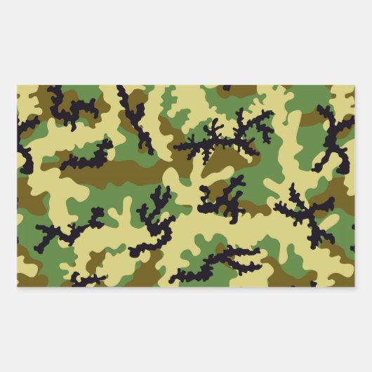 Sticker Rectangulaire Camouflage des bois (Devant)
