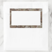 Sticker Rectangulaire Camouflage du désert des bois (avec blanc) (Sac)