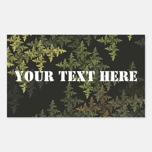 Sticker Rectangulaire Camouflage fractal (Devant)