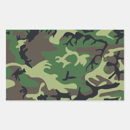 Sticker Rectangulaire Camouflage militaire (Devant)