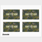Sticker Rectangulaire Camouflage militaire (Feuille)