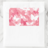 Sticker Rectangulaire Camouflage papillon rose (Sac)