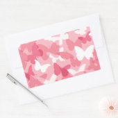 Sticker Rectangulaire Camouflage papillon rose (Enveloppe)