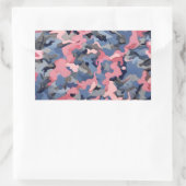 Sticker Rectangulaire camouflage rose bleu gris (Sac)