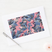Sticker Rectangulaire camouflage rose bleu gris (Enveloppe)