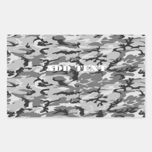 Sticker Rectangulaire Camouflage urbain - noir et gris