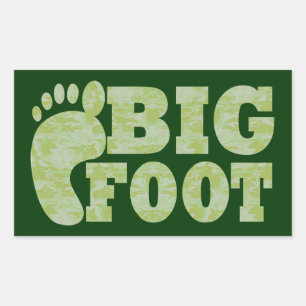 Sticker Rectangulaire Camouflage vert Texte Bigfoot
