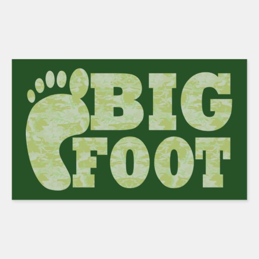 Sticker Rectangulaire Camouflage vert Texte Bigfoot (Devant)