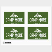 Sticker Rectangulaire Camp Plus S'Inquiéter Moins (Feuille)