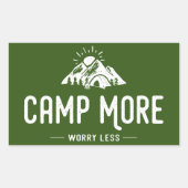 Sticker Rectangulaire Camp Plus S'Inquiéter Moins (Devant)