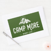 Sticker Rectangulaire Camp Plus S'Inquiéter Moins (Enveloppe)